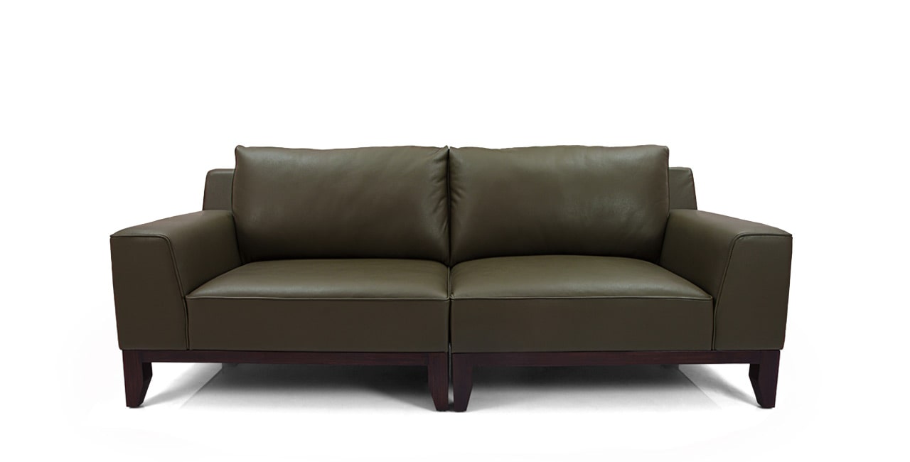 sofa is constructed using solid hardwood wood frames