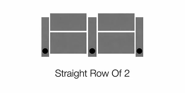 Straight Row of 2