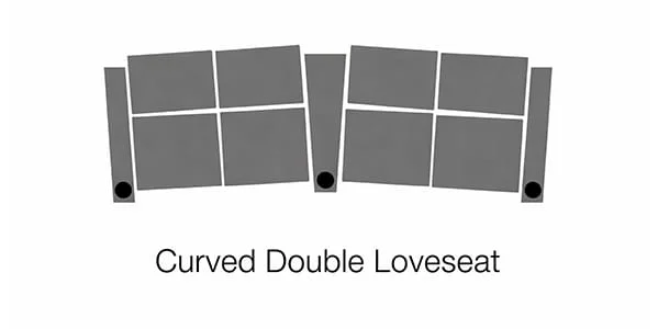Curved Double Loveseat