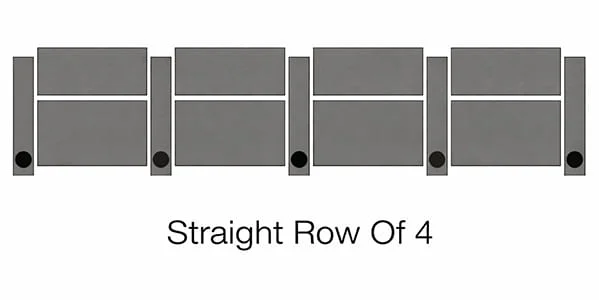Straight Row of 4